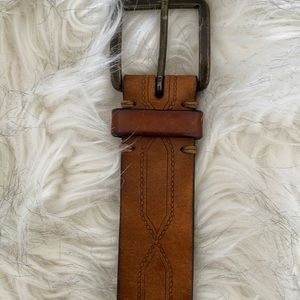Leather brown belt